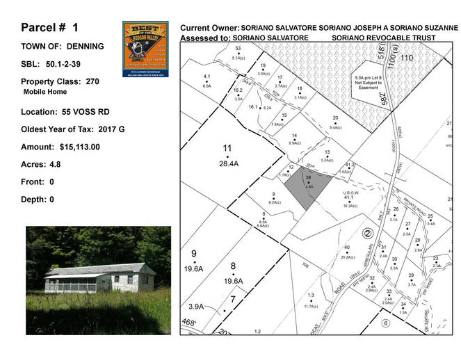 ULSTER COUNTY REAL ESTATE TAX FORECLOSURES 20210614 Auction 96