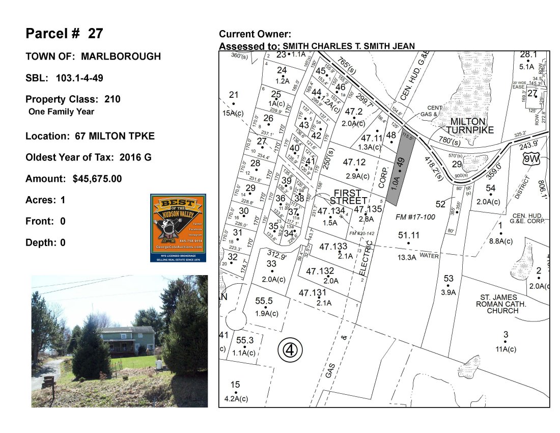 Town of Marlborough - SBL: 103.1-4-49 - 67 Milton Tpke (1 of 3)