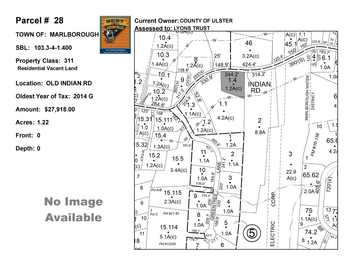 Town of Marlborough - SBL: 103.3-4-1.4 - Old Indian Rd (1 of 3)