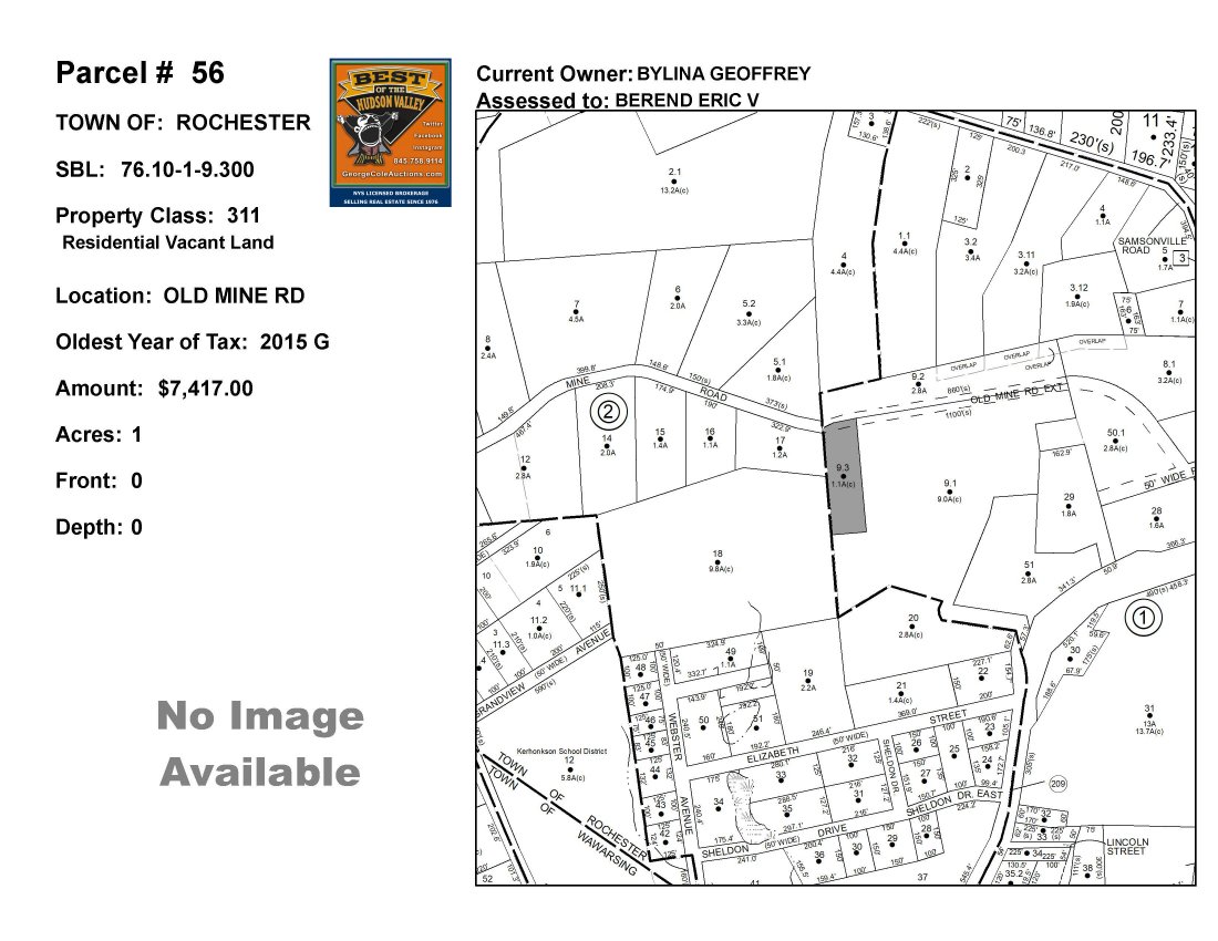 Town of Rochester - SBL: 76.10-1-9.3 - Old Mine Rd (1 of 3)