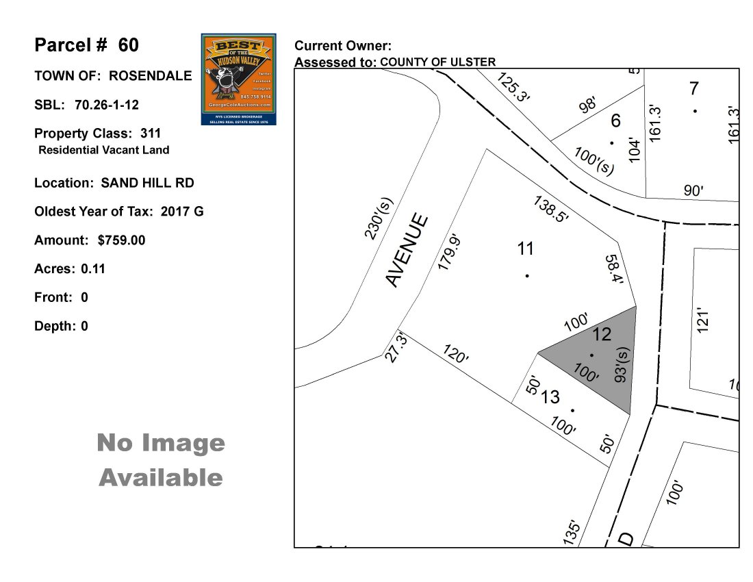 Town of Rosendale - SBL: 70.26-1-12 - Sand Hill Rd (1 of 3)