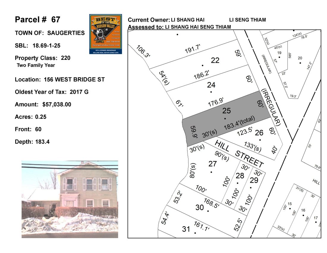 Vill Of Saug - SBL: 18.69-1-25 - 156 West Bridge St (1 of 3)
