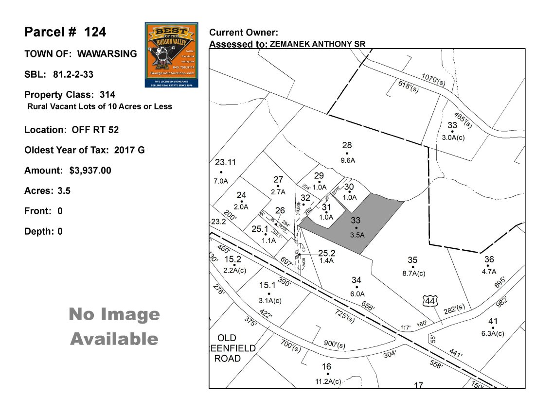 Town of Wawarsing - SBL: 81.2-2-33 - Off Rt 52 (1 of 3)