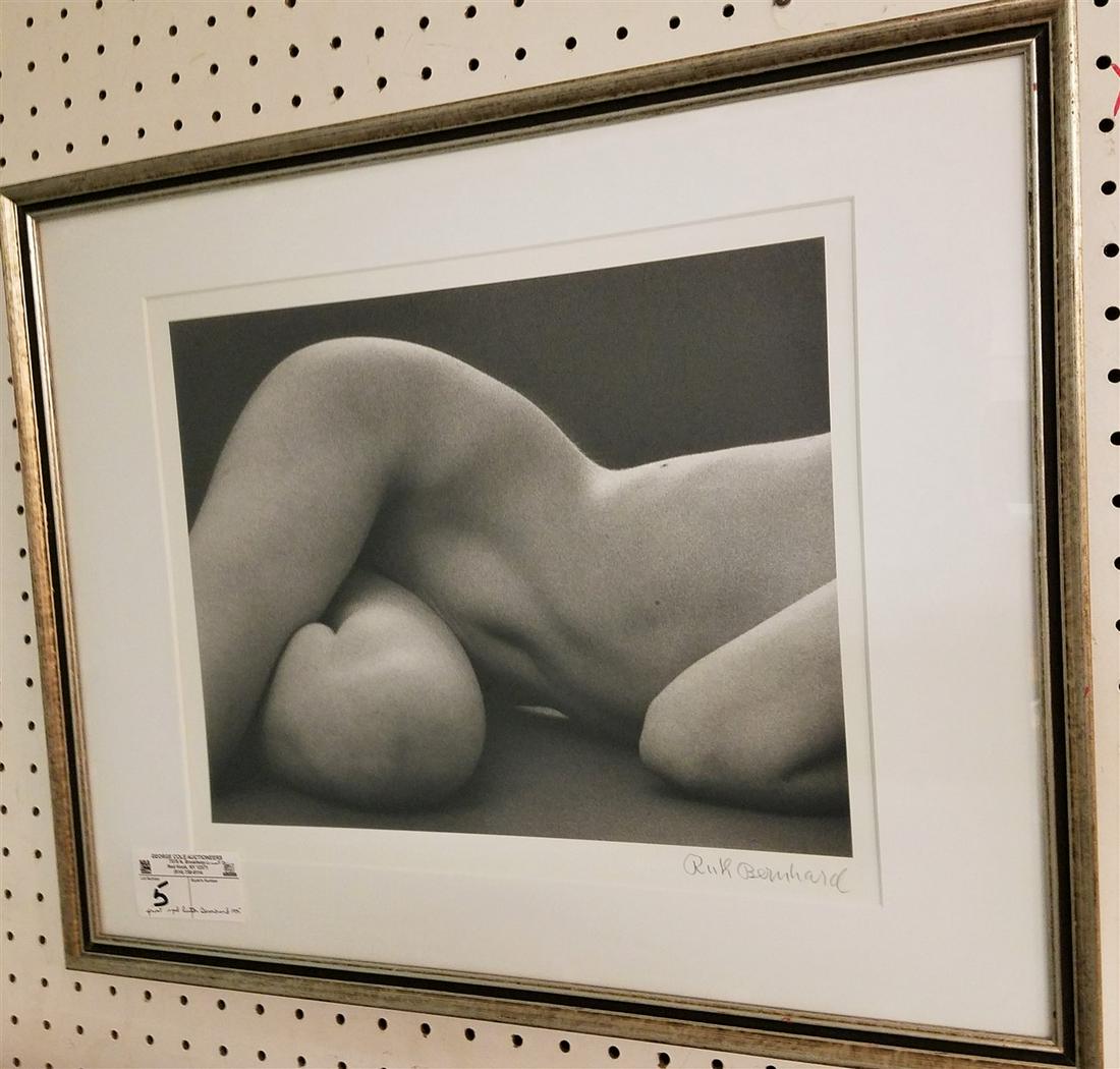 FRAMED PRINT, "HORIZONTAL PENCIL SGND. RUTH BERNHARD (1 of 2)
