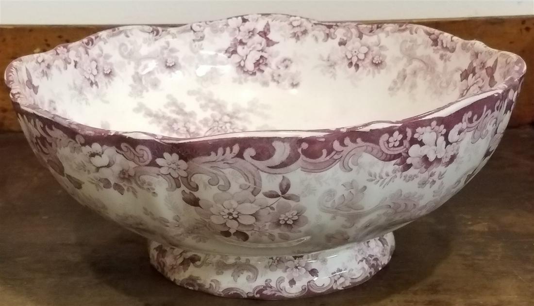 19th c. IRONSTONE TRANSFER BOWL, "GENEVESE", 4.5"H X (1 of 5)
