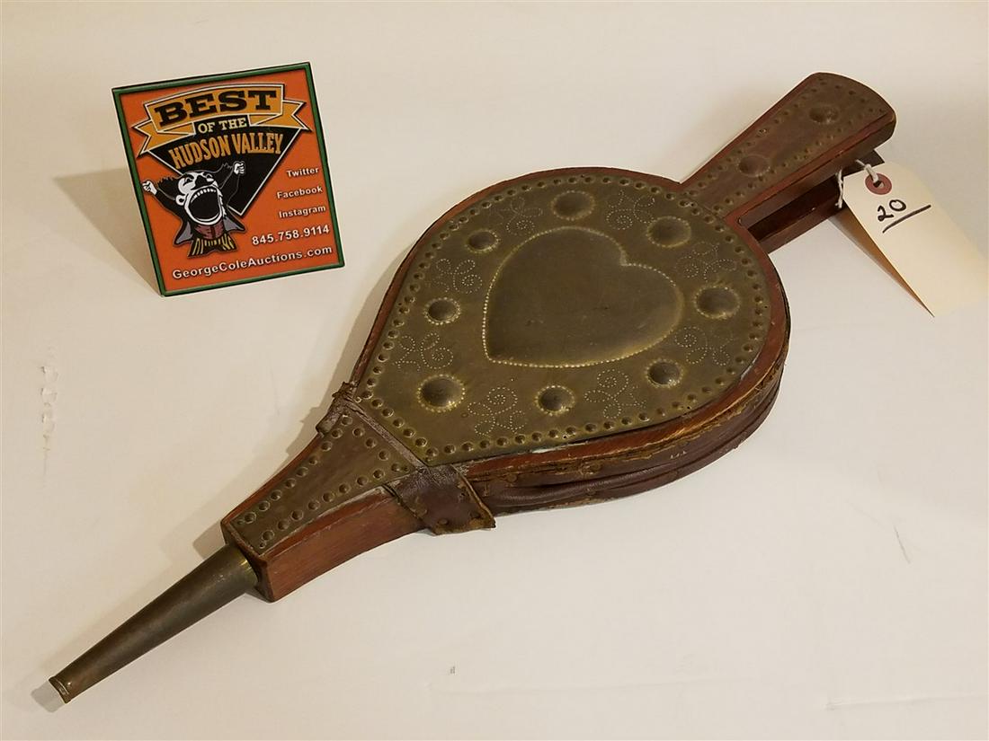 BELLOWS W/ BRASS EMBOSSED PANEL: BELLOWS W/ BRASS EMBOSSED PANEL