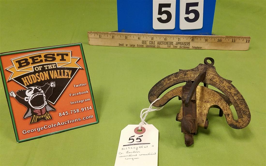 HOLTZAPFFEL + CO. LONDON BRASS SUNDIAL NAUTICAL COMPASS (1 of 5)