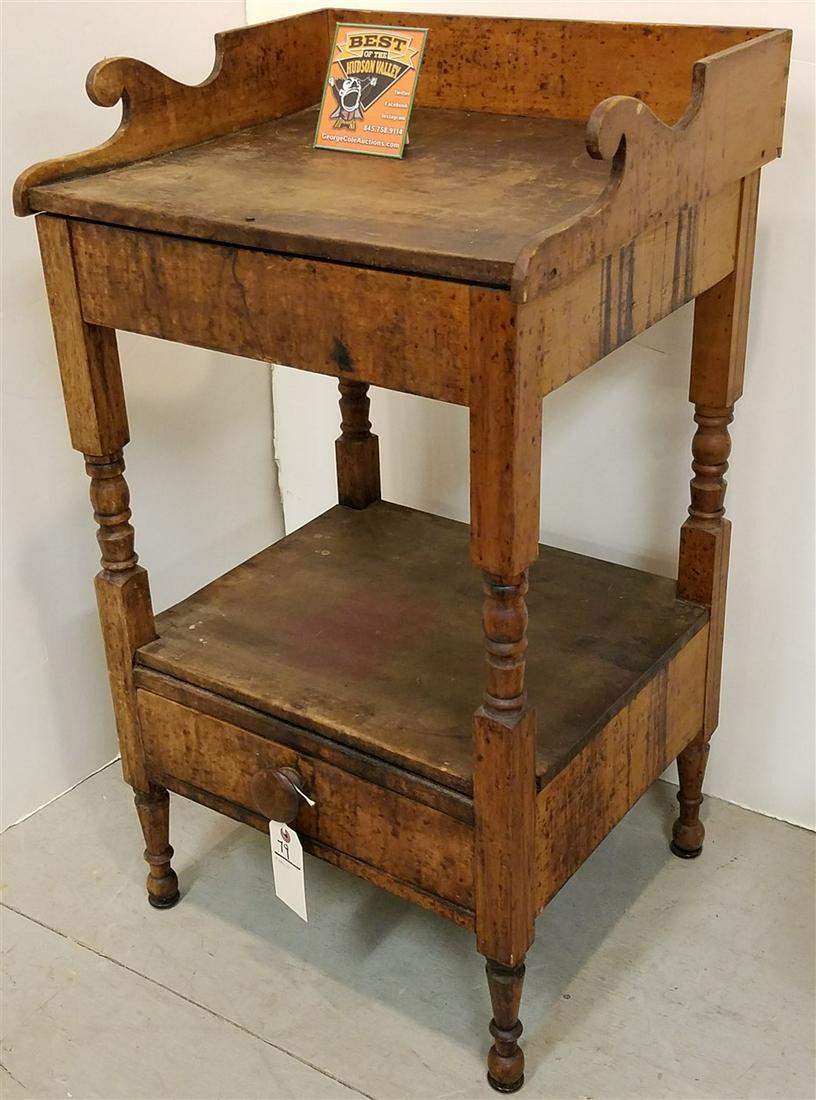 19th c. FEDERAL WASH STAND, 32.75"H X 19"W X 17"D (1 of 2)