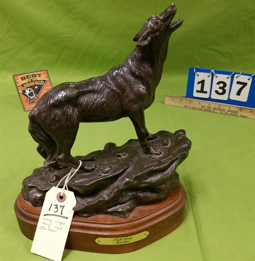 BRONZE "NIGHT SONG" SGND. TOM MOSS FC/30 12.25"H X (1 of 7)