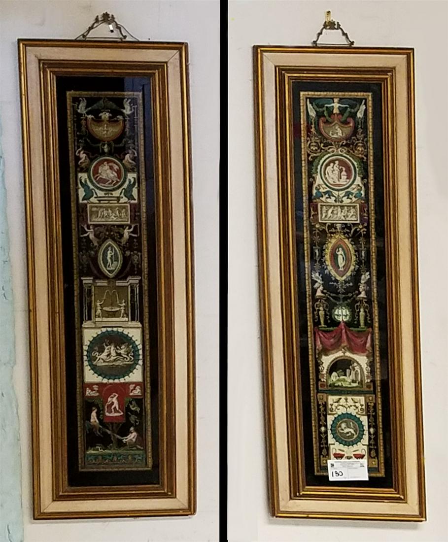 PR. FRAMED LITHOS, 29" X 6.5" (1 of 3)