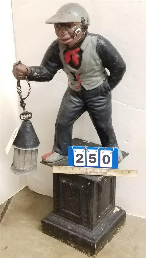 VINTAGE CAST IRON JOCKEY 36.5"H (1 of 2)