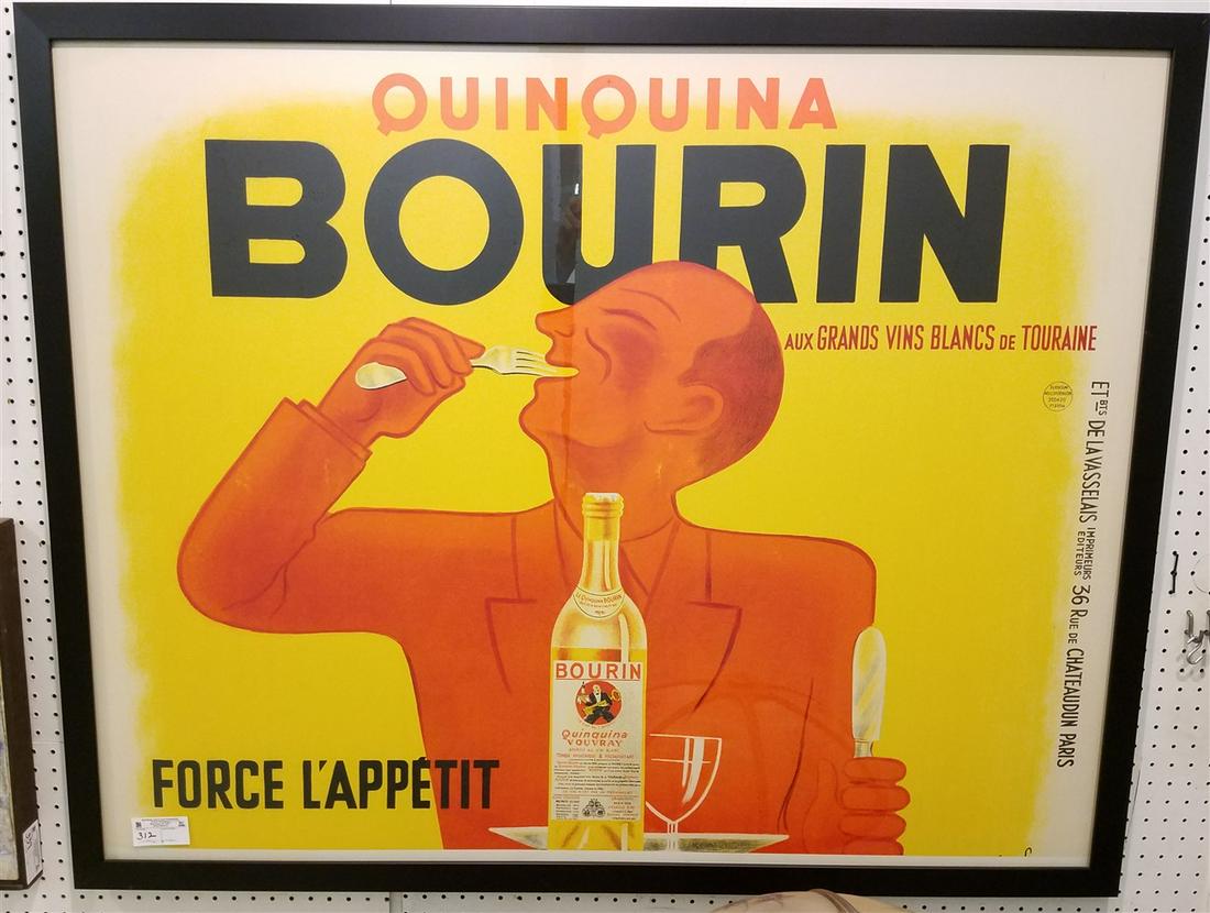 FRAMED QUINQUINA BOURIN DONNE L' APPETIT POSTER, 39.5" (1 of 4)