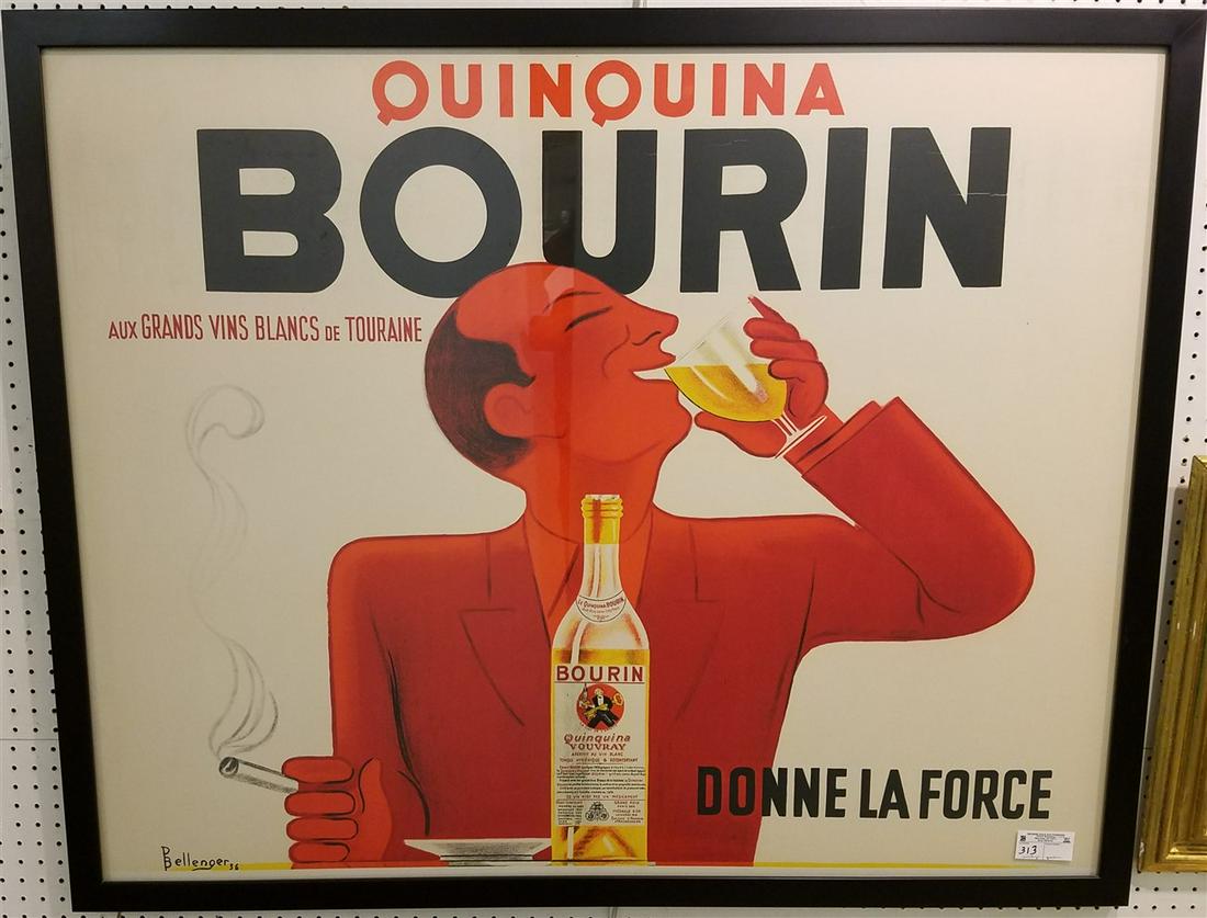 FRAMED QUINQUINA BOURIN DONNE LA FORCE SGND. P. (1 of 3)