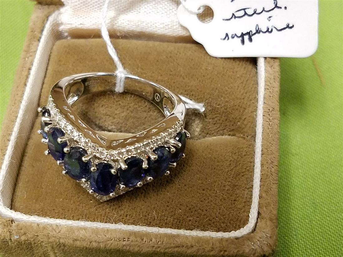STERLING RING WITH SAPPHIRE (1 of 4)