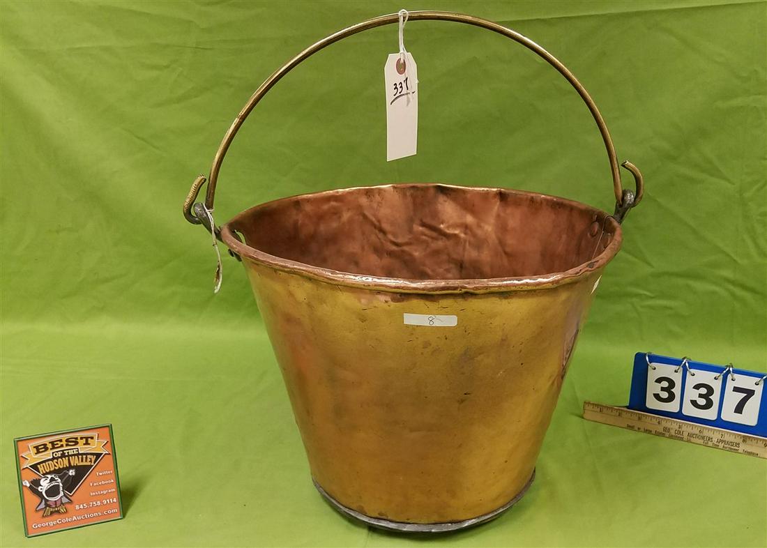 COPPER BUCKET, 12.5"H X 15.5" DIAM. (1 of 2)