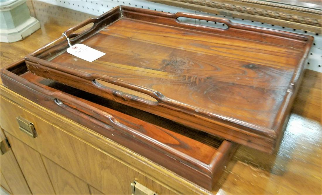 PR. CHINESE SERVING TRAYS, 21" X 14" (1 of 2)