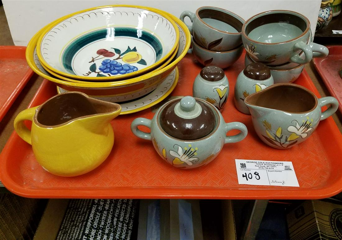 TRAY STANGL 3 FRUIT BOWLS & PLATE, 5 "GOLDEN HARVEST" (1 of 5)