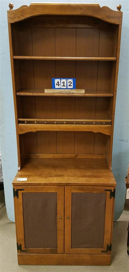 MAPLE HUTCH, 77.5"H X 30"W X 18.5" D: MAPLE HUTCH, 77.5"H X 30"W X 18.5" D
