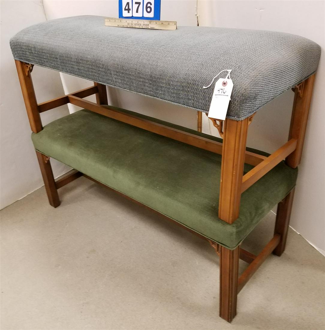 PR. UPHOLS. BENCHES, 18"H X 44"W X 18"D (1 of 2)