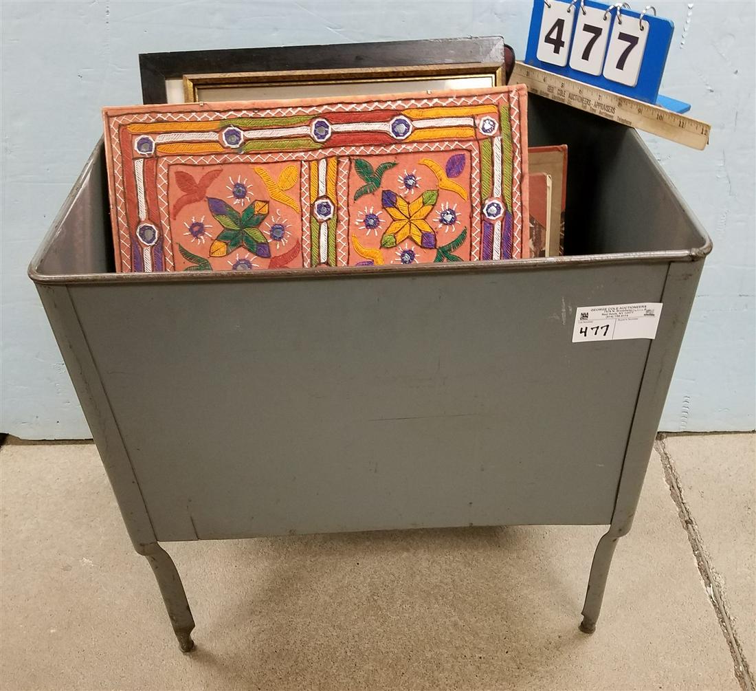 INDUSTRIAL BIN, 23"H X 22.5"W X 14.5"D W/ ARTWORK (1 of 9)