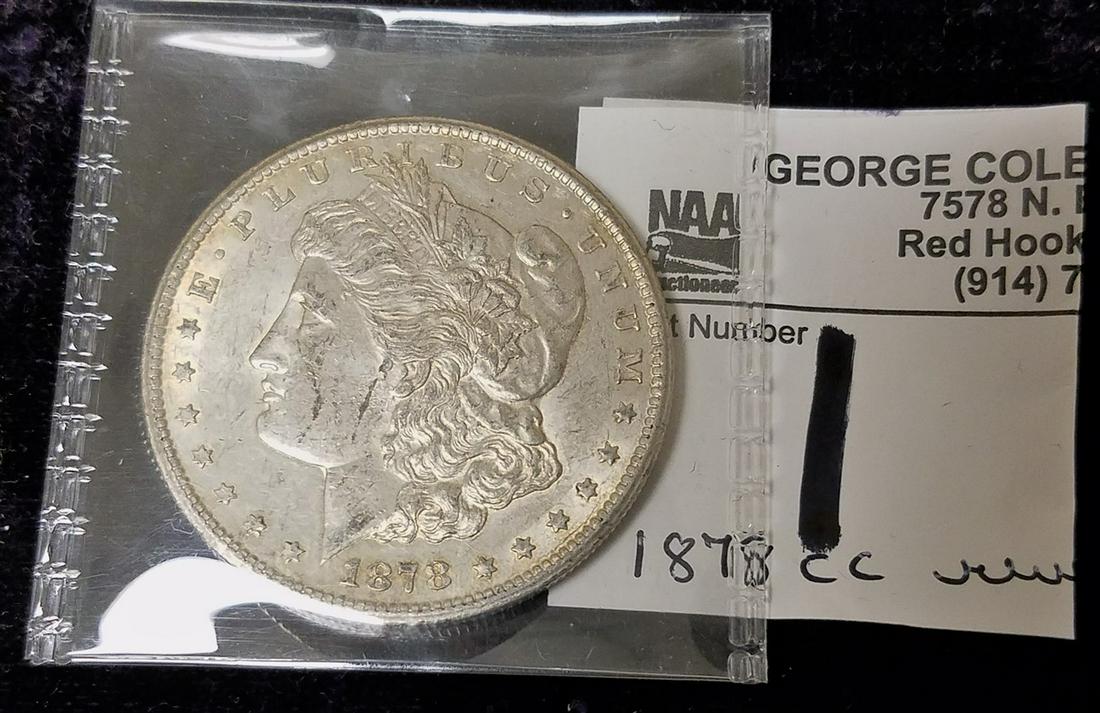 1878 CC MORGAN SILVER $ REVERSE OFF CENTER (1 of 2)