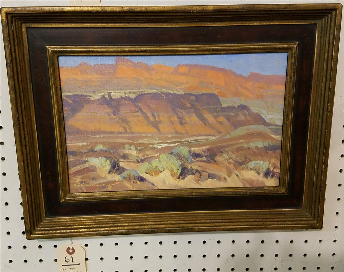 FRAMED O/B VERMILLION CLIFFS, SGND. JAMES MORGAN, 9" X (1 of 2)