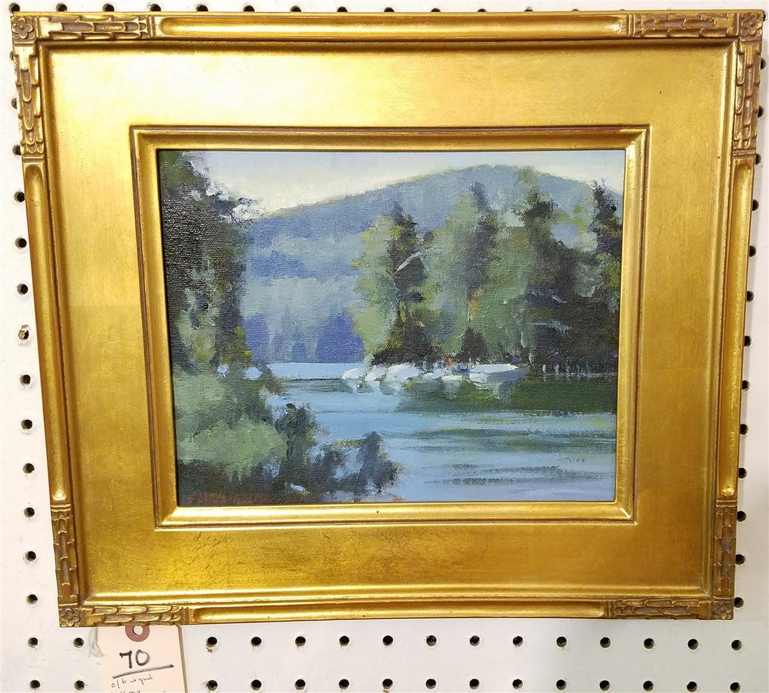 FRAMED O/B LANDSCAPE SGND. ANTHONY MIGLIACCO, 8"X 10" (1 of 2)