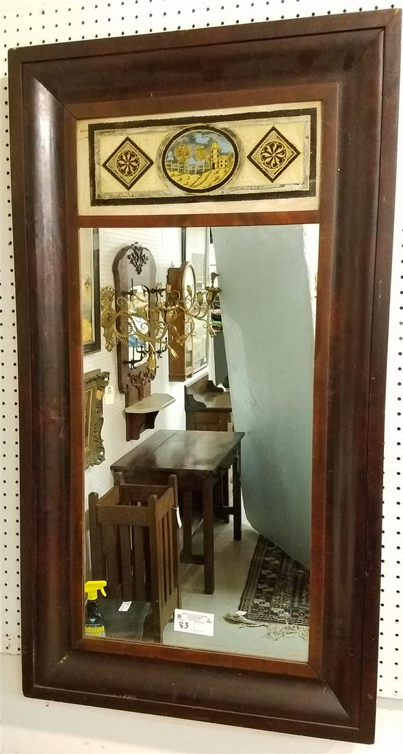 EMPIRE MAHOG. OGEE 2 PART MIRROR W/ REVERSE PTD. PANEL (1 of 2)