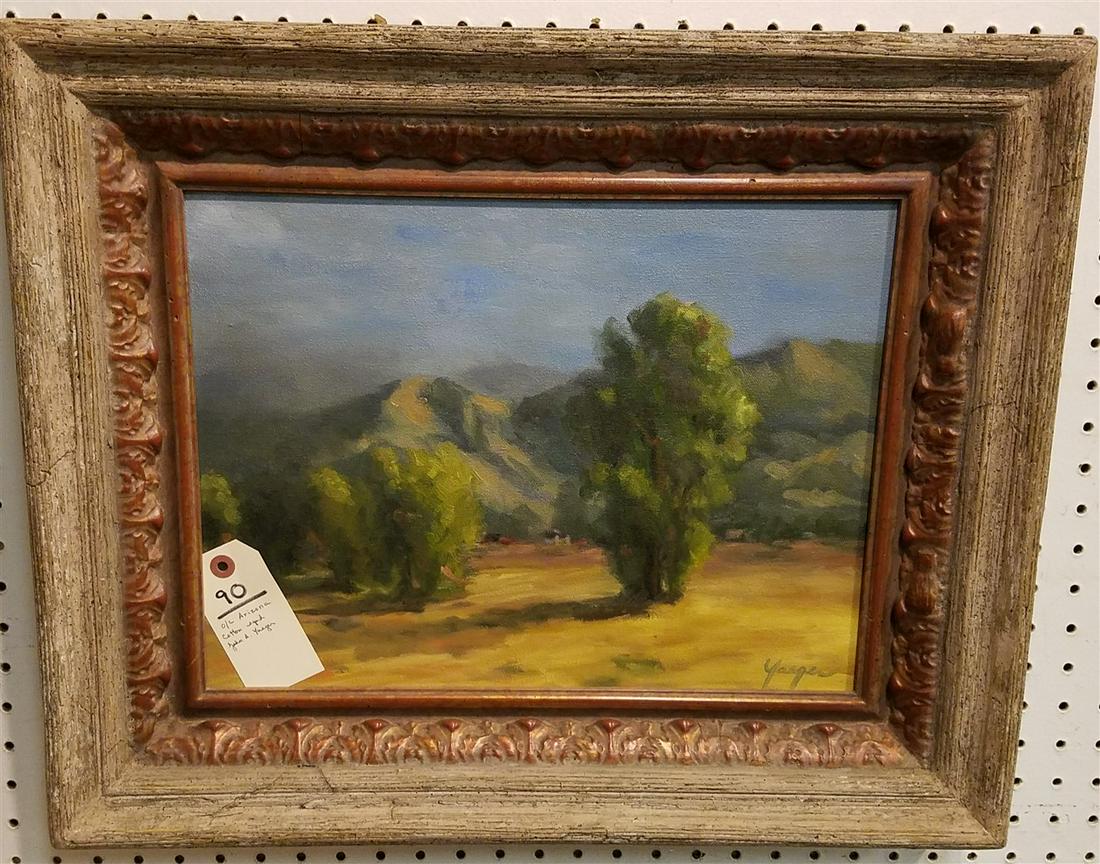 FRAMED O/C LANDSCAPE ARIZONA COTTON SGND. JOHN A. (1 of 3)