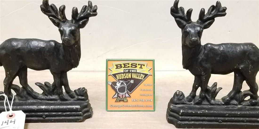 PR. VINTAGE CAST IRON DOOR STOPS, 8.25" (1 of 2)