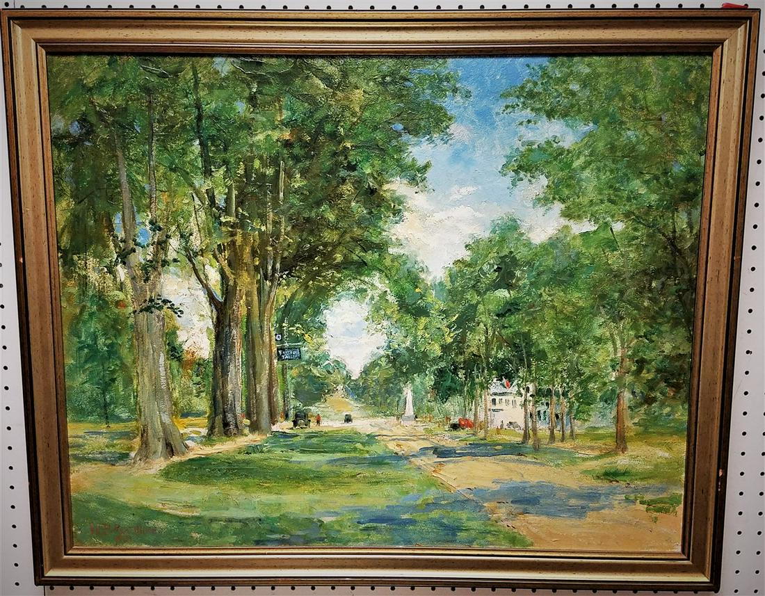 FRAMED O/C LANDSCAPE SGND. W.H. PARTRIDGE 1923, 24" X (1 of 2)