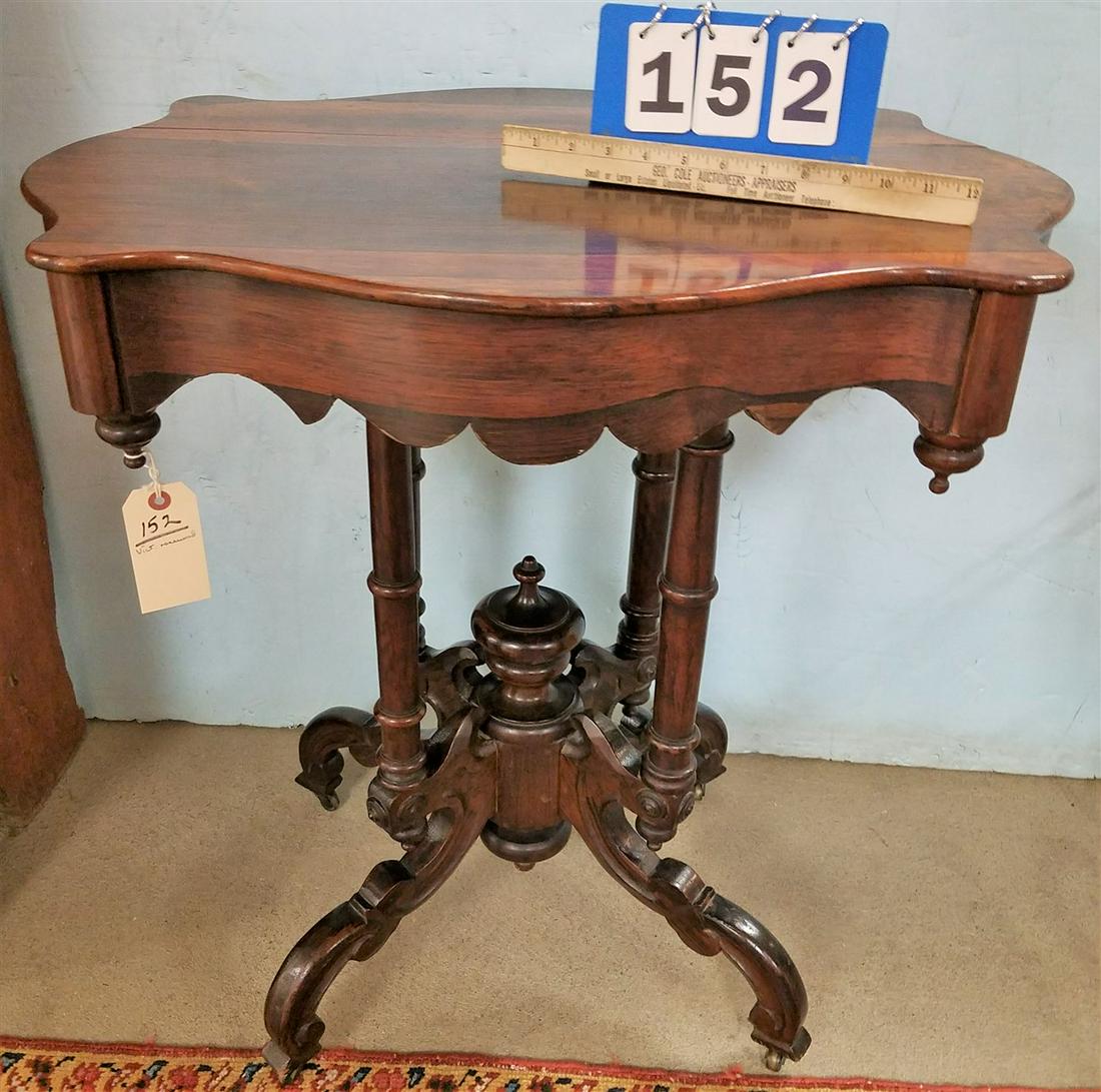 VICT. ROSEWOOD CENTER TABLE, 29"H X 27.75"W X 20"D: VICT. ROSEWOOD CENTER TABLE, 29"H X 27.75"W X 20"D