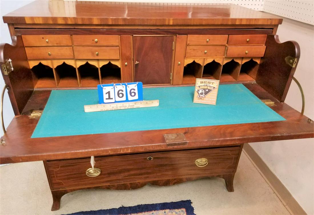 c.1800 HEPPLEWHITE BAND INLAY MAHOG. BUTLER'S 4 DRAWER (1 of 4)