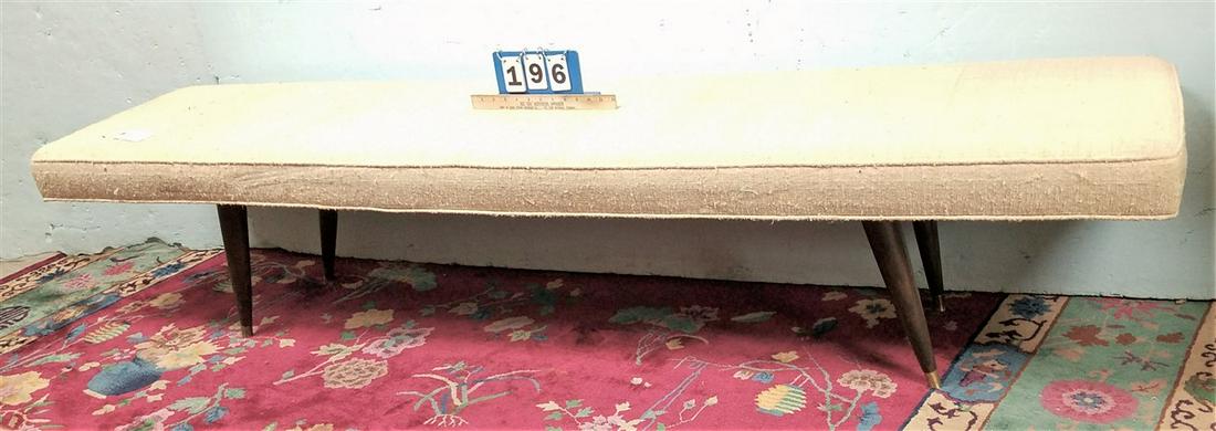 MID CENTURY BENCH 18.5"H X 7'L X 19"D (1 of 2)