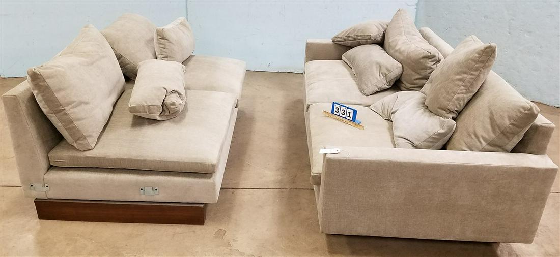 WEST ELM HARMONY 7'8" SOFA + 5'11" L ARMLESS SOFA (1 of 4)