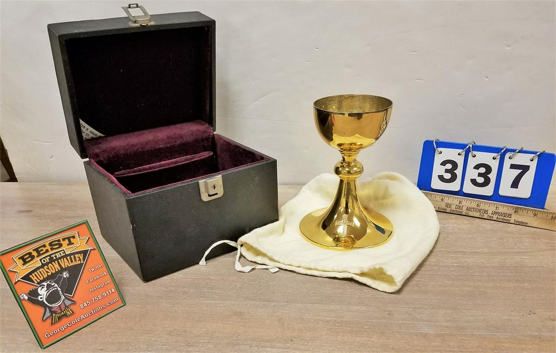 SILVER SOLDERED CHALICE W/ BX 7.25": SILVER SOLDERED CHALICE W/ BX 7.25"