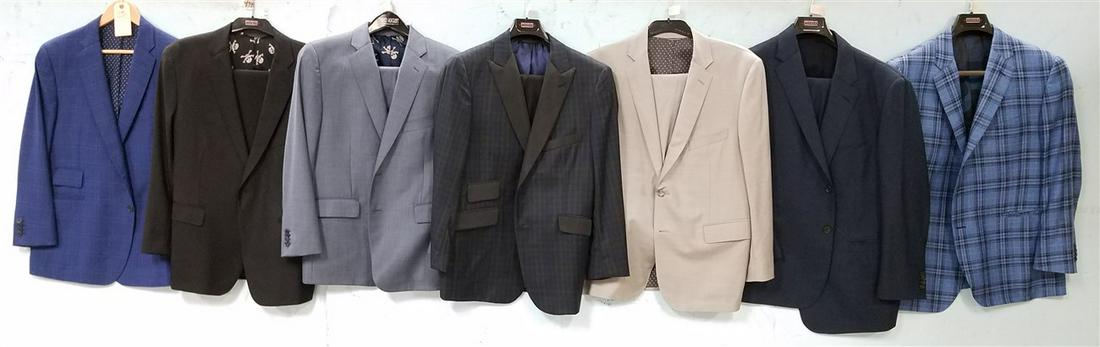 LOT 8 DAVID AUGUST CUSTOM MADE SUITS-6 W/ TROUSERS: LOT 8 DAVID AUGUST CUSTOM MADE SUITS-6 W/ TROUSERS