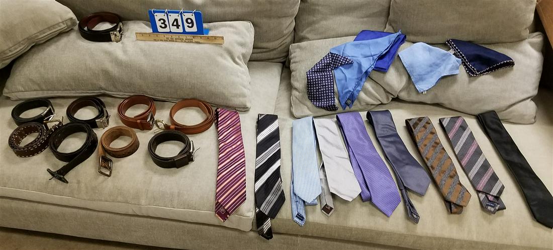 BOX OF TIES-BRIONI, DAVID AUGUST, GEOFF NICHOLSON, +: BOX OF TIES-BRIONI, DAVID AUGUST, GEOFF NICHOLSON, + BELTS