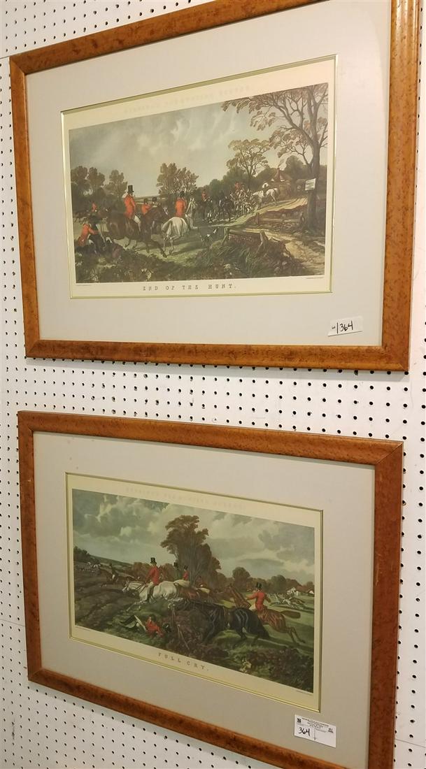 PR. FRAMED FOX HUNT LITHOS-13.25" X 20.75" (1 of 5)