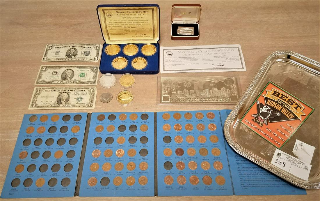 LOT COINS FOLDER LINCOLN CENTS, SEPT. 11 SILVER LEAF (1 of 1)
