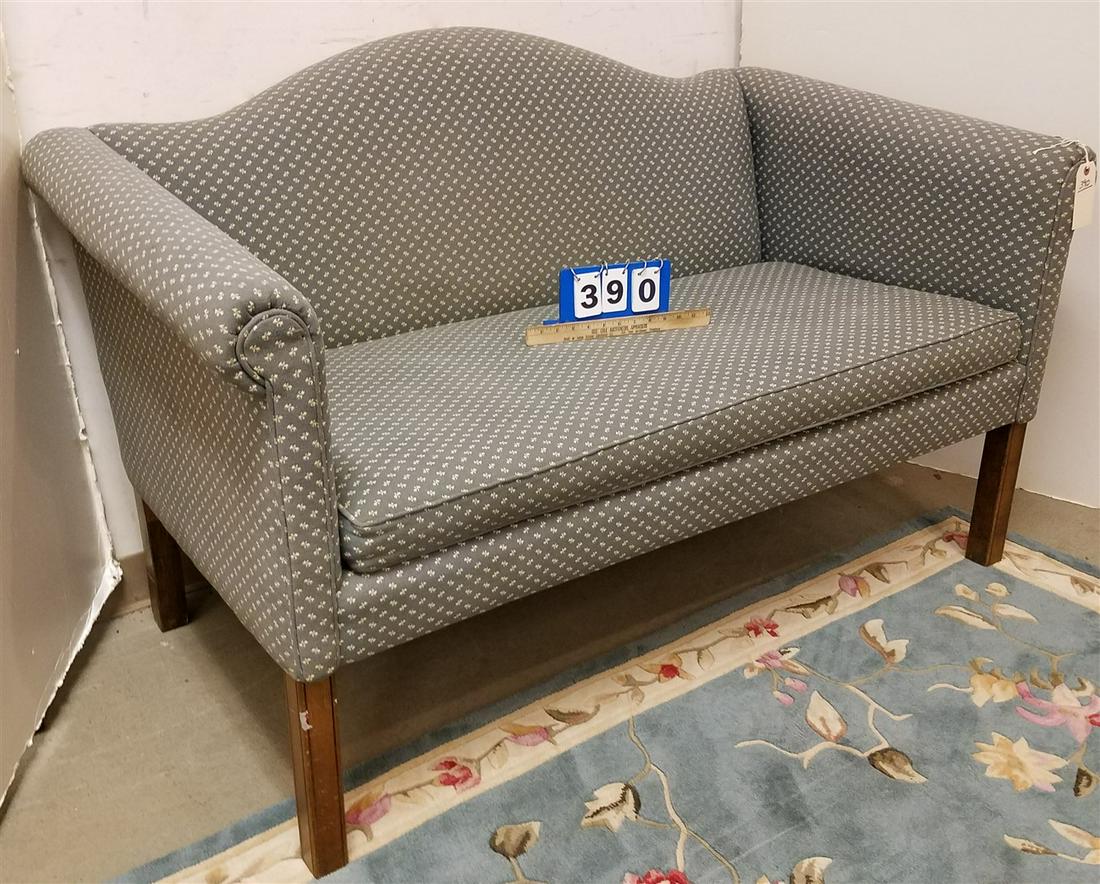 CAMEL BACK SETTEE 4'6" (1 of 2)