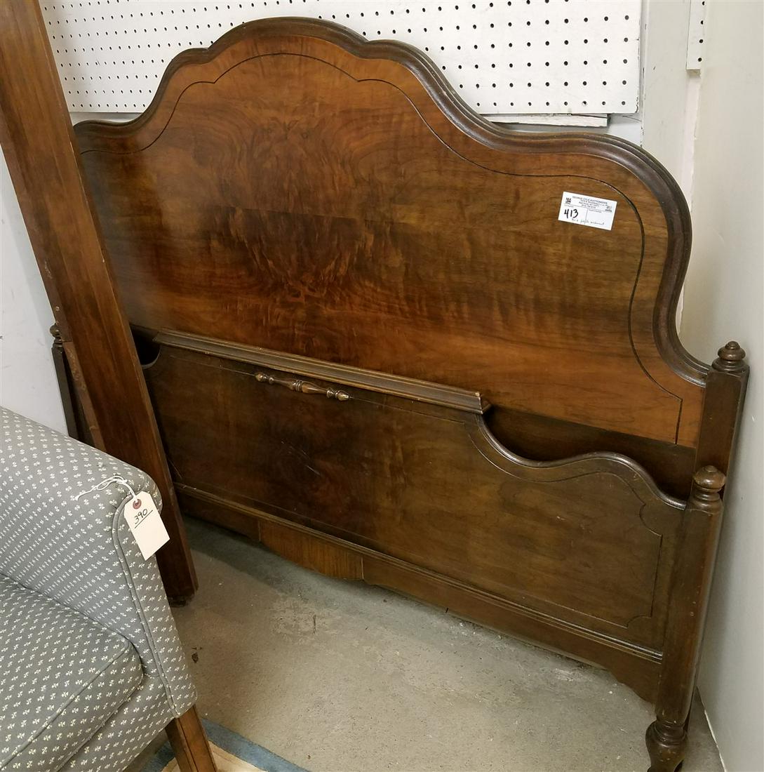FULL 30'S WALNUT BED: FULL 30'S WALNUT BED