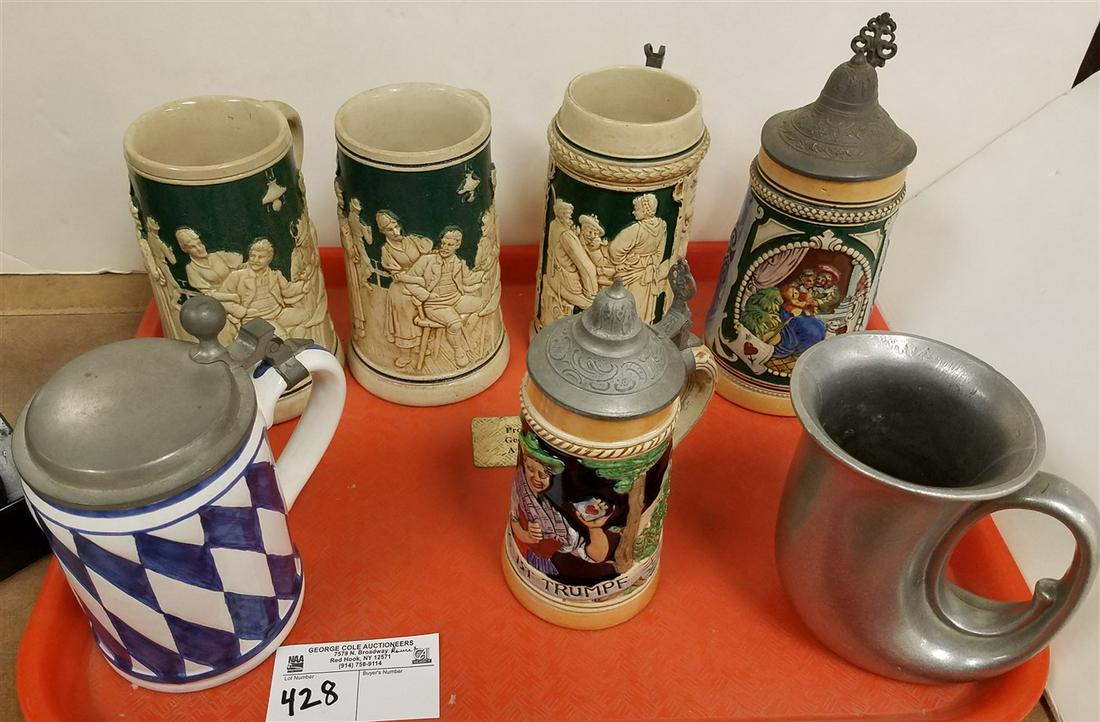 TRAY 6 GERMAN STEINS (1 of 3)