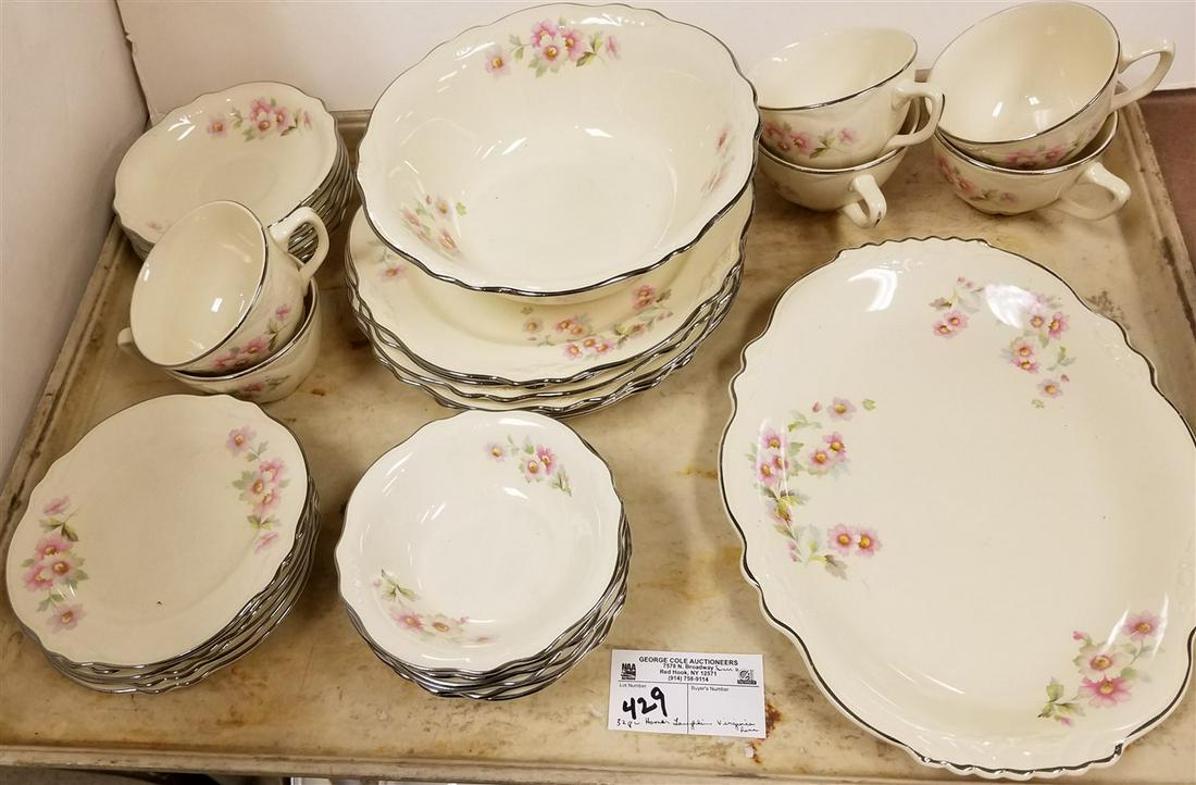 TRAY 32 PC HOMER LAUGHLIN VIRGINIA ROSE DINNER SERVICE (1 of 2)