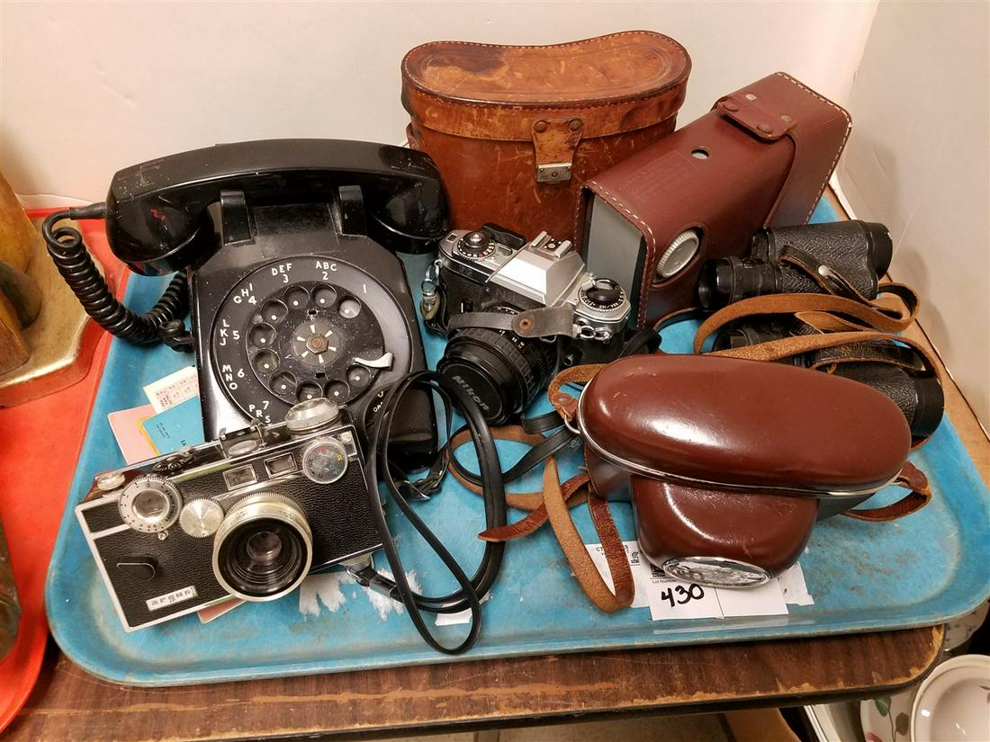 TRAY CAMERAS CONTAFLEX, NIKON FG, ARGUS, ETC. (1 of 2)