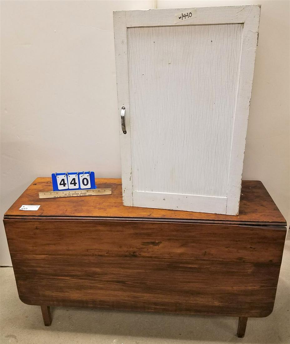 19th c. DROP LEAF TABLE 24"H X 42"W X 14.5"D (1 of 3)