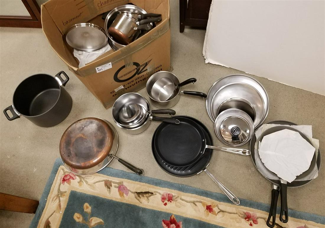 BX POTS & PANS-CALPHALON, ALL CLAD, REVERE, ETC. (1 of 2)