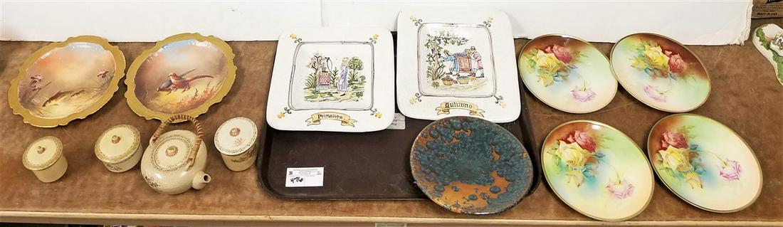 TRAY 2 LIMOGES PLATES 9.5" DIAM., 4 BAVARIA PLATES (1 of 6)