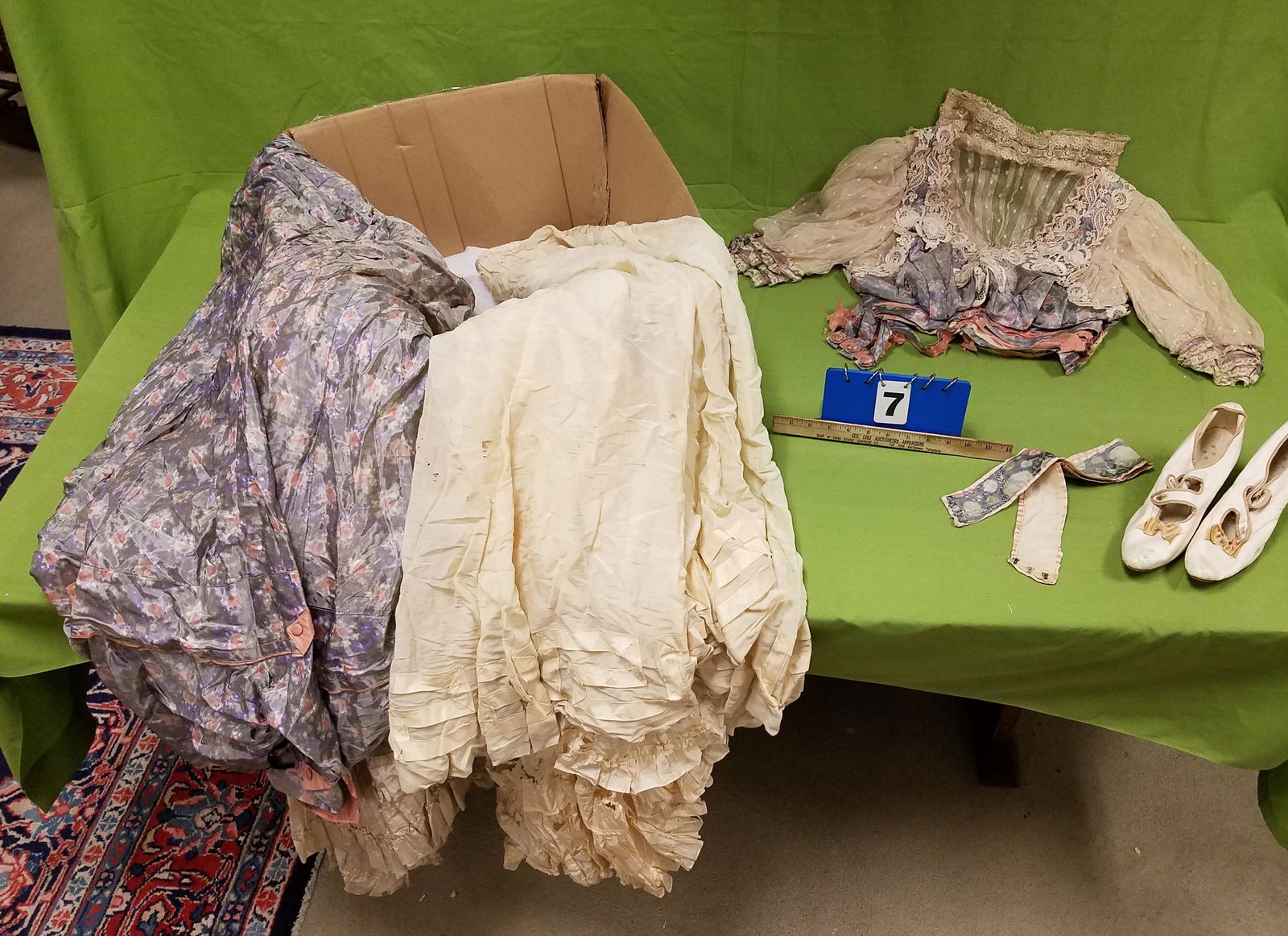 BX 19TH C DRESS W/ SHOES (1 of 1)