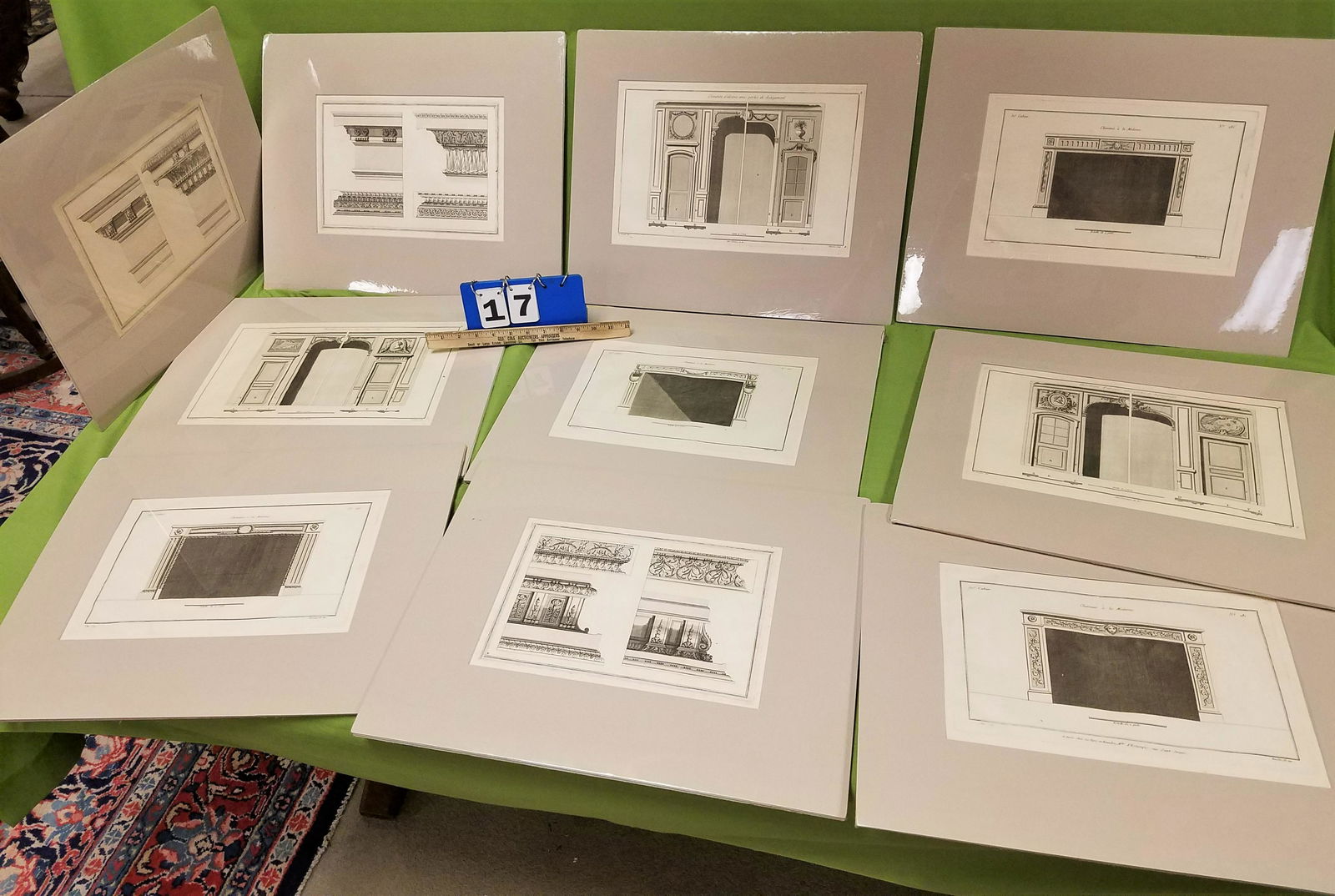 BX 10 MATTED 19TH C FR ENGR ARCHITECTURAL (1 of 6)